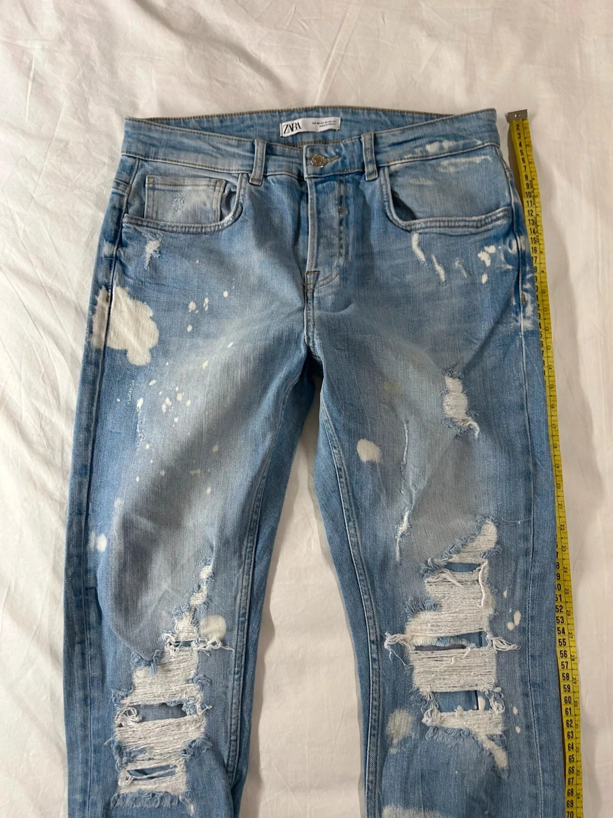 Light blue distressed Zara jeans – photo 5